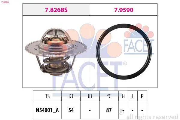 Termostat, chladivo FACET 7.8268