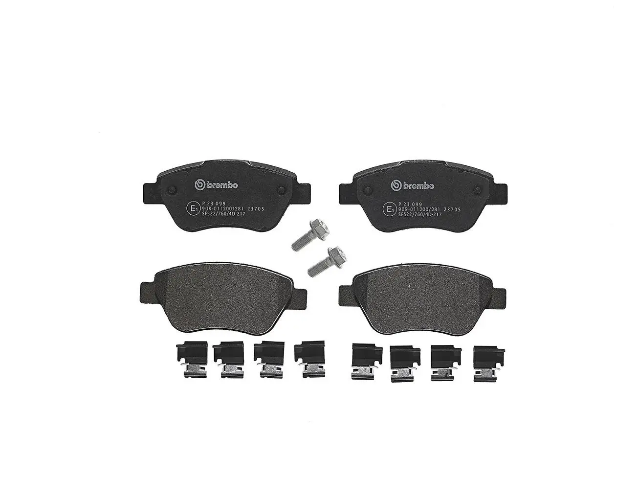 Sada brzdových destiček, kotoučová brzda BREMBO P 23 099