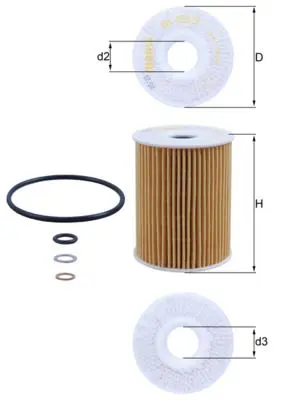 Olejový filtr MAHLE OX 355/3D