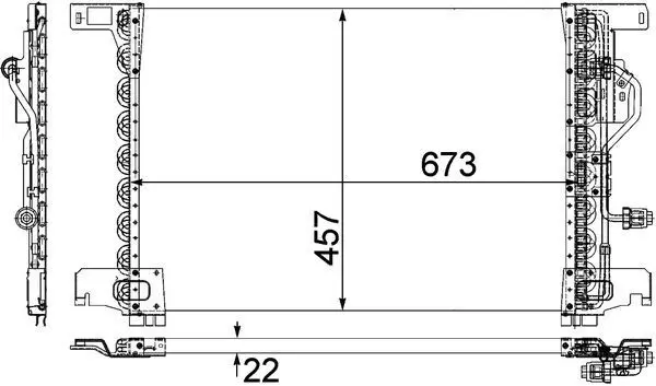 Kondenzátor, klimatizace MAHLE AC 283 000P