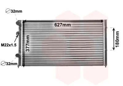 Chladič, chlazení motoru VAN WEZEL 58002027