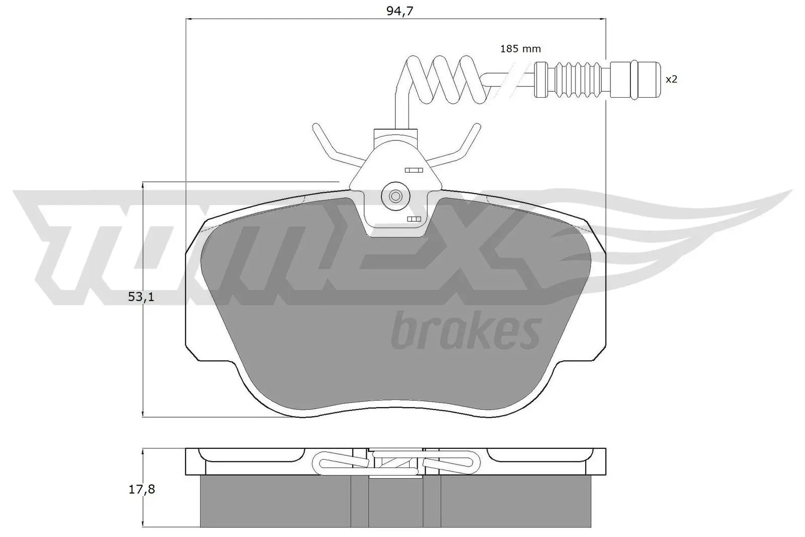 Sada brzdových destiček, kotoučová brzda TOMEX Brakes 10-381