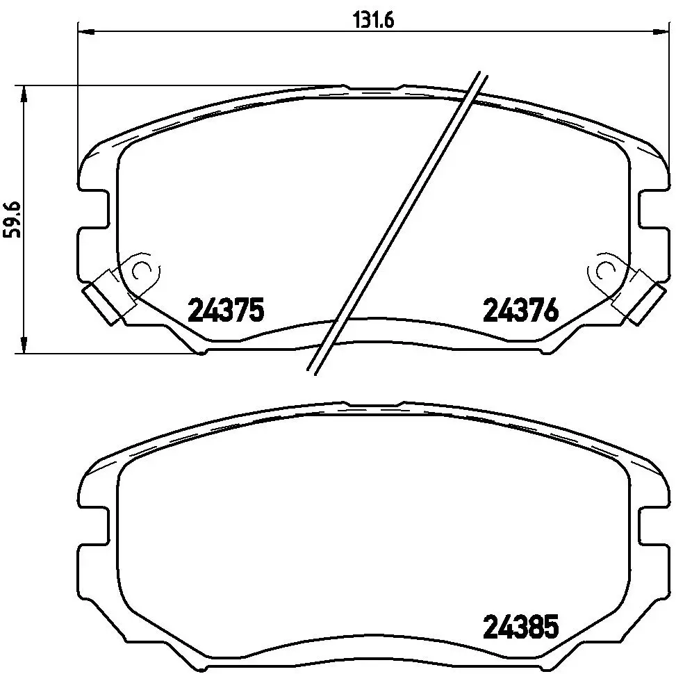 Sada brzdových destiček, kotoučová brzda BREMBO P 30 038