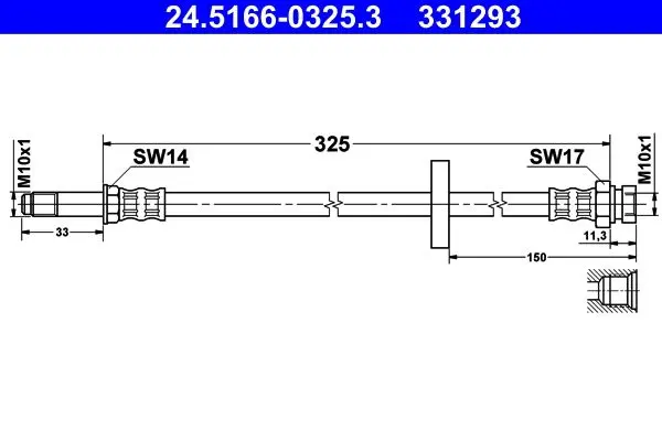 Brzdová hadice ATE 24.5166-0325.3