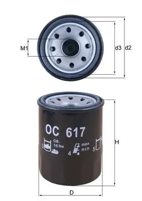Olejový filtr MAHLE OC 617