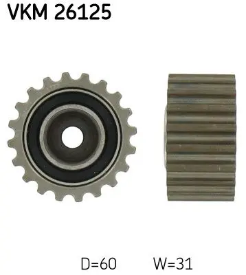 Vratná/vodicí kladka, ozubený řemen SKF VKM 26125