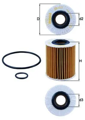 Olejový filtr MAHLE OX 413D1