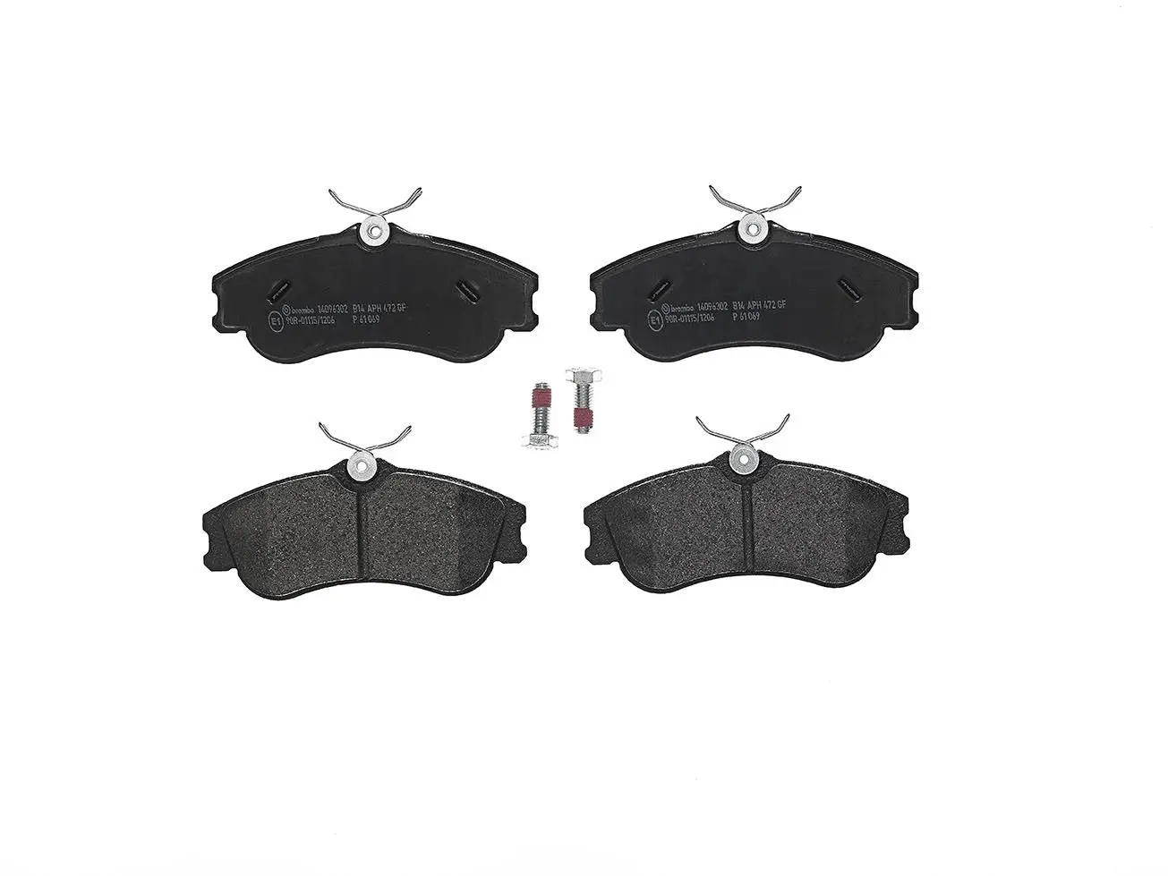 BREMBO Sada brzdových destiček, kotoučová brzda P61069