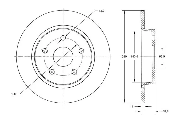 Brzdový kotouč TOMEX Brakes TX 73-01