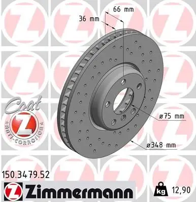 Brzdový kotouč ZIMMERMANN 150.3479.52
