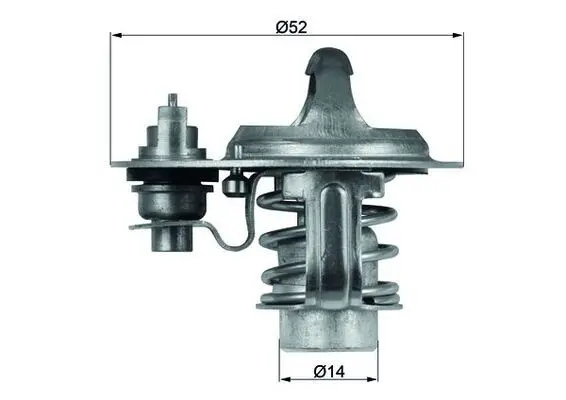 Termostat, chladivo MAHLE TX 76 88D