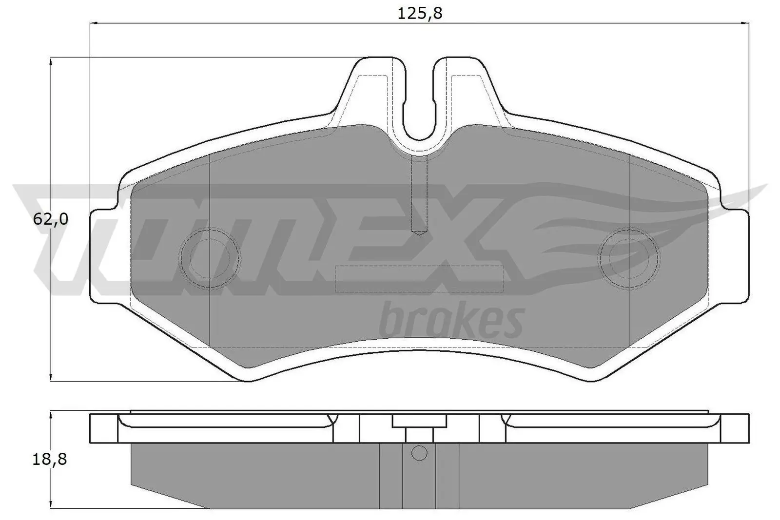 Sada brzdových destiček, kotoučová brzda TOMEX Brakes 12-34