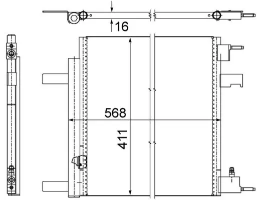 Kondenzátor, klimatizace MAHLE AC 636 000P