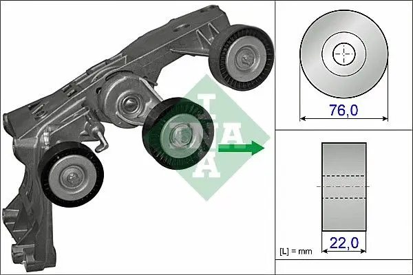 Napínák, žebrovaný klínový řemen Schaeffler INA 534 0431 10