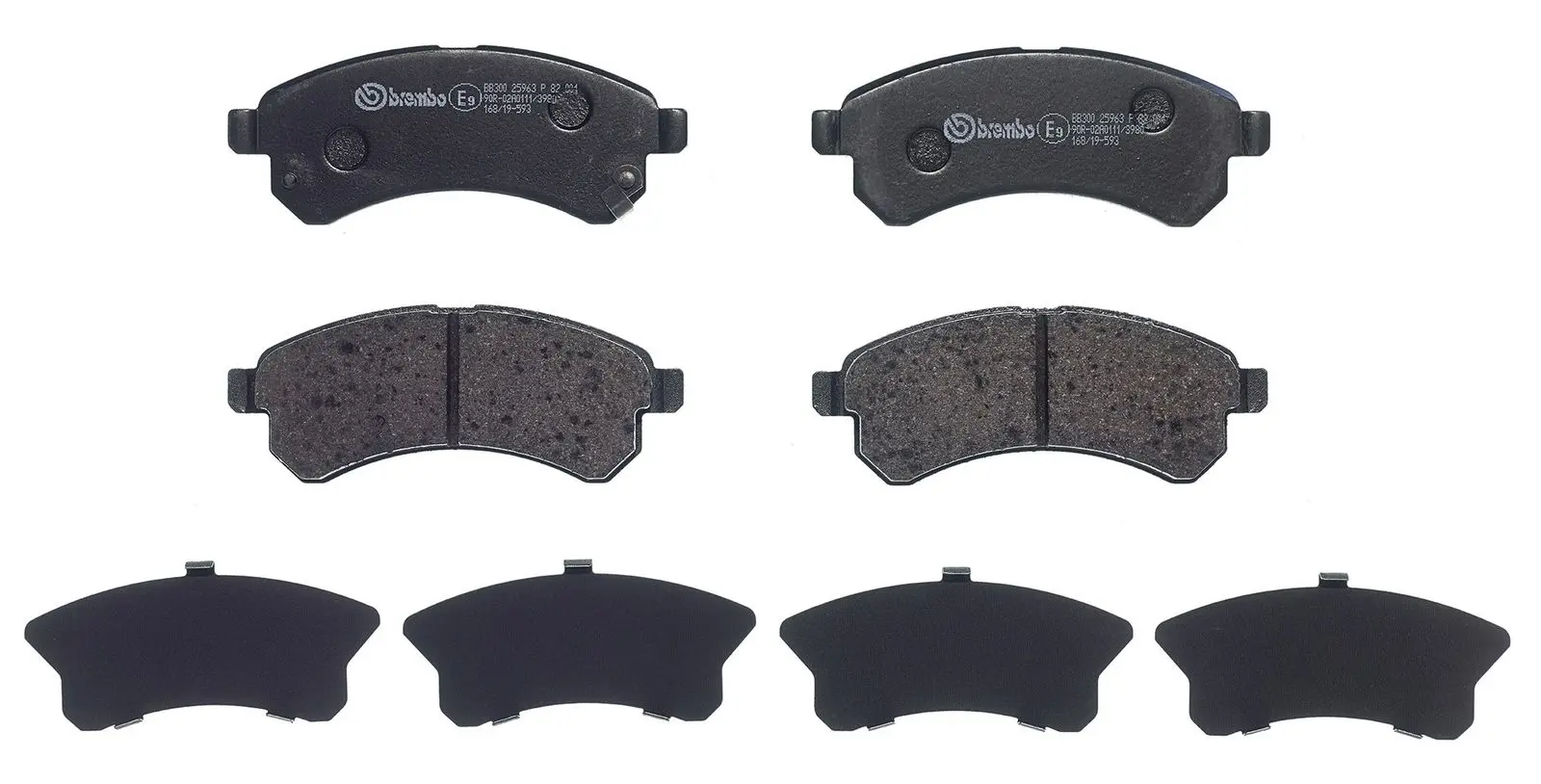 Sada brzdových destiček, kotoučová brzda BREMBO P 82 004