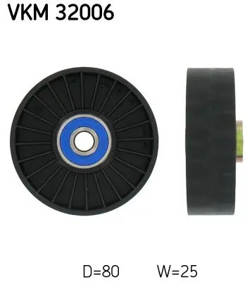 Vratná/vodicí kladka, klínový žebrový řemen SKF VKM 32006