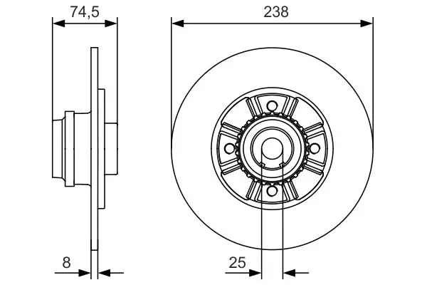 BOSCH Brzdový kotouč 0986479760