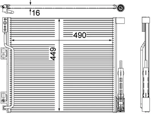 Kondenzátor, klimatizace MAHLE AC 570 000P