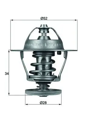 Termostat, chladivo MAHLE TX 68 88D