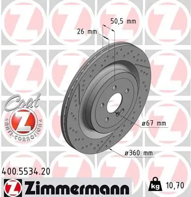Brzdový kotouč ZIMMERMANN 400.5534.20