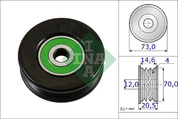 Napínací kladka, žebrovaný klínový řemen Schaeffler INA 531 0852 10