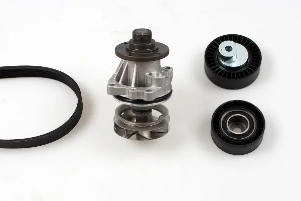 Vodní pumpa + klínový žebrový řemen HEPU PK04720