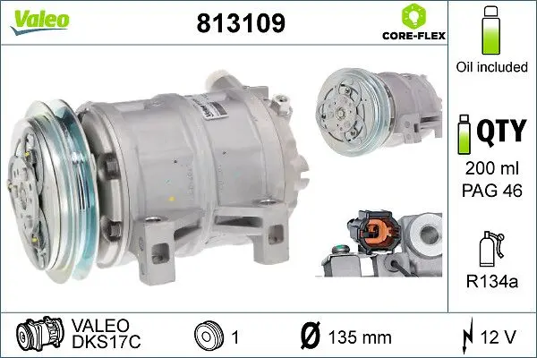 Kompresor, klimatizace VALEO 813109