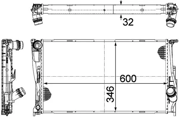 MAHLE ORIGINAL Chladič, chlazení motoru CR 1084 000P