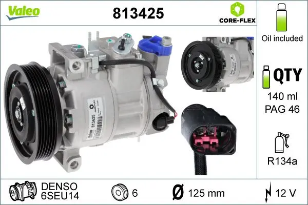 Kompresor, klimatizace VALEO 813425