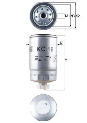 Palivový filtr MAHLE KC 19