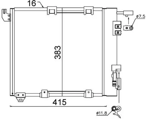 Kondenzátor, klimatizace MAHLE AC 349 000S