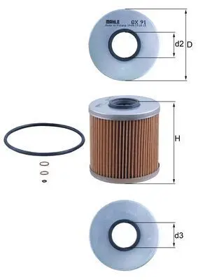 MAHLE ORIGINAL Olejový filtr OX91D