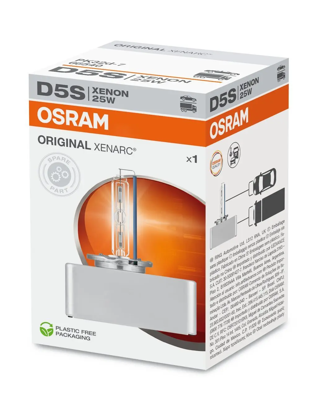 OSRAM D5S 25W PK32D-7 Original XENARC 4500K 66540-N