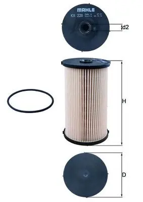 Palivový filtr KNECHT KX 220D