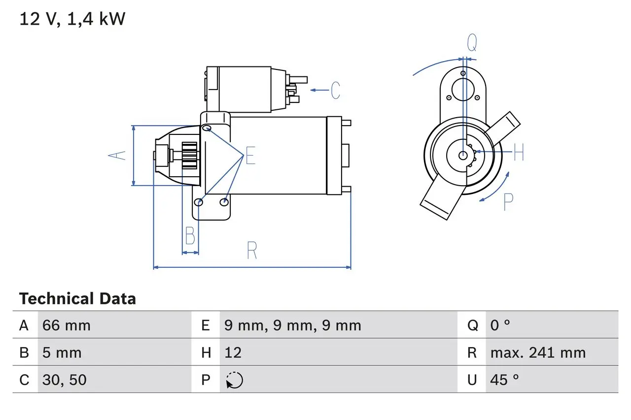 BOSCH Startér 0986024980