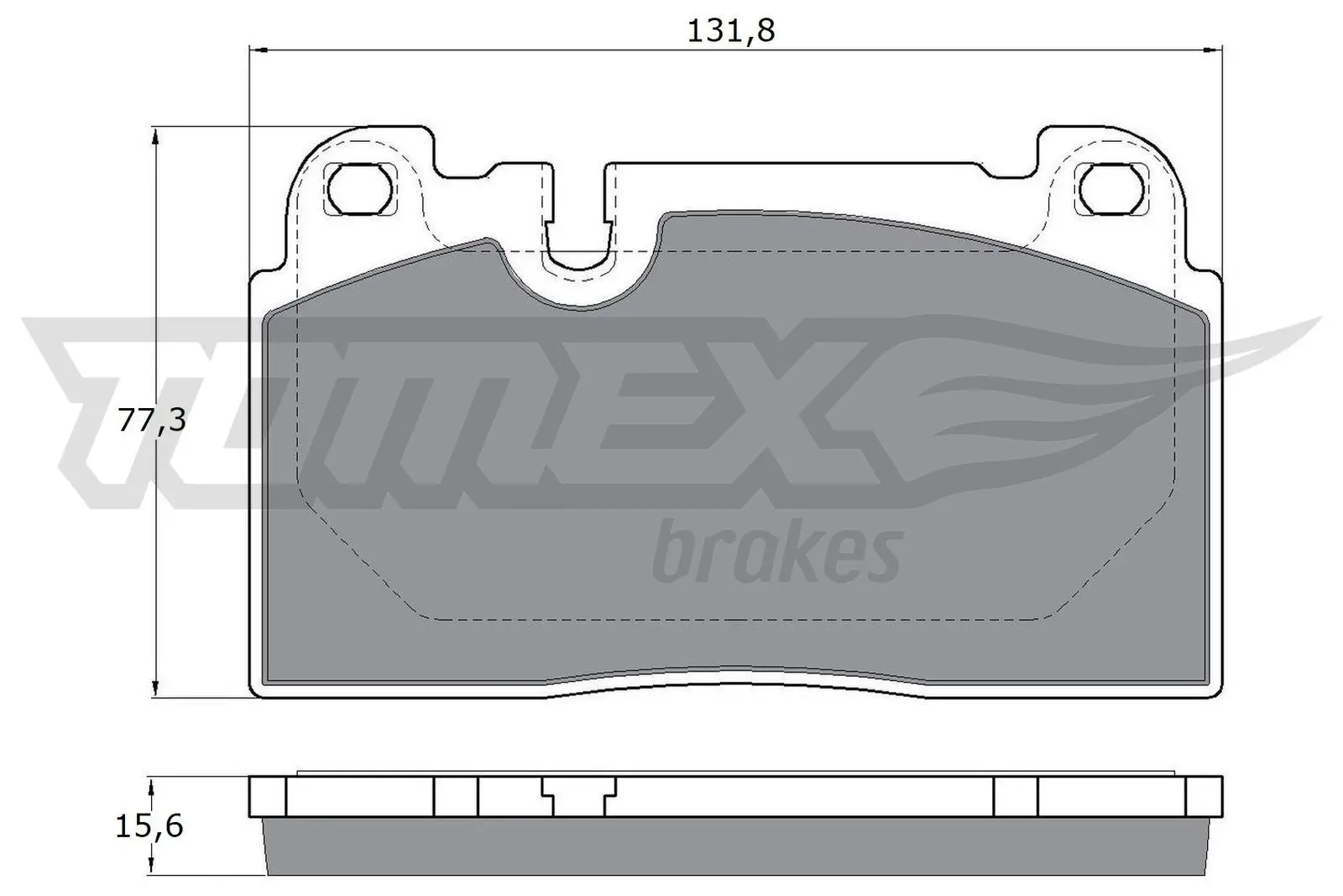 Sada brzdových destiček, kotoučová brzda TOMEX Brakes 17-14