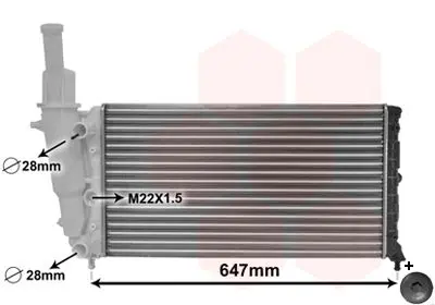 Chladič, chlazení motoru VAN WEZEL 17002140
