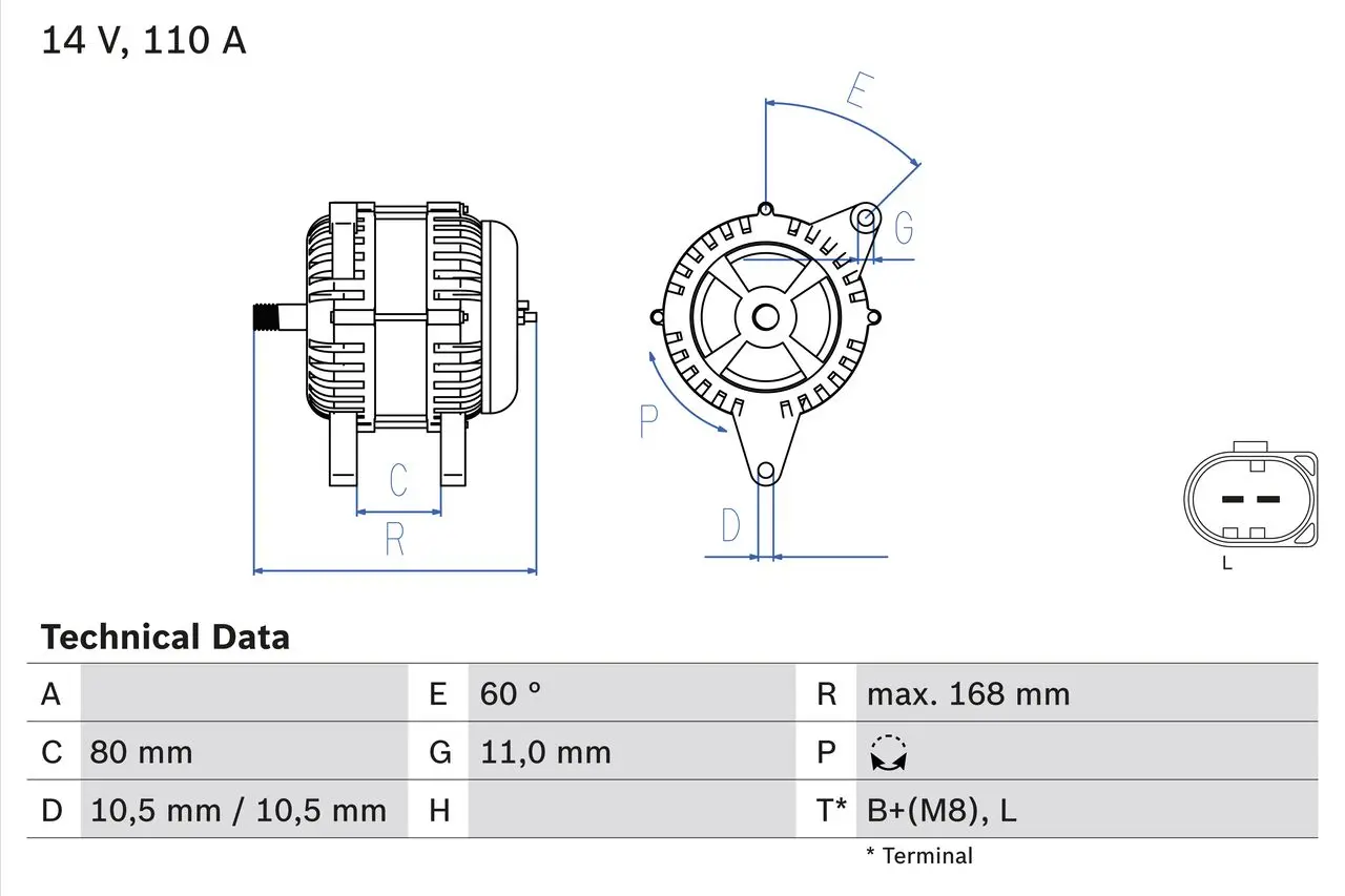 generátor BOSCH 0 986 080 060