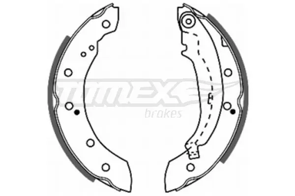Sada brzdových čelistí TOMEX Brakes 20-72