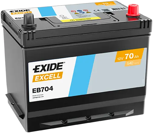 Exide Excell 12V 70Ah 540A EB704