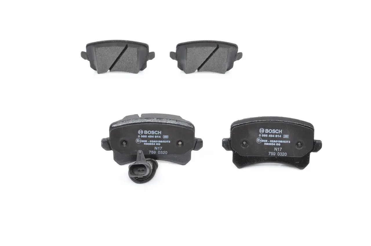 BOSCH Sada brzdových destiček, kotoučová brzda 0986494814
