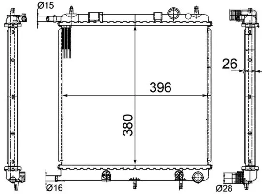 Chladič, chlazení motoru MAHLE CR 556 000S