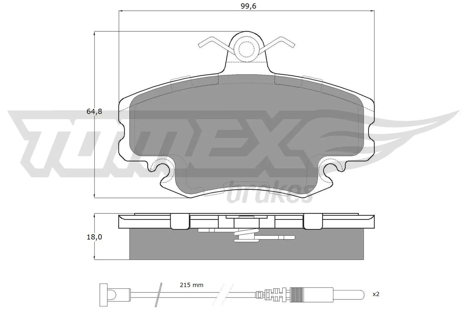 Sada brzdových destiček, kotoučová brzda TOMEX Brakes 11-78