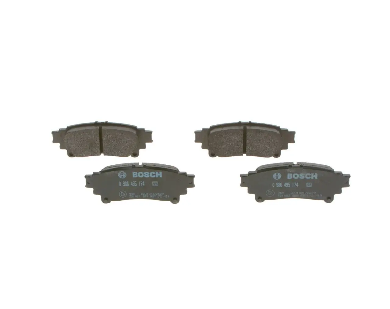BOSCH Sada brzdových destiček, kotoučová brzda 0986495174