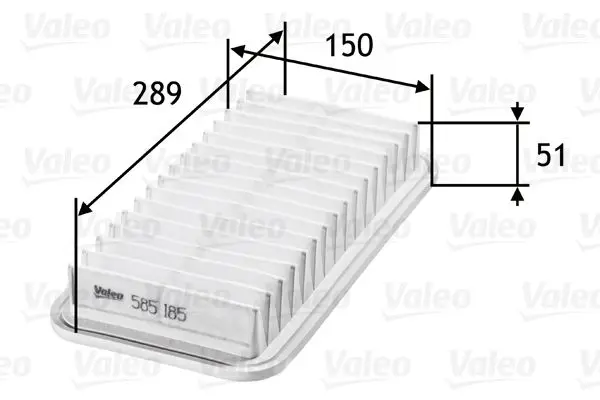 VALEO Vzduchový filtr 585185