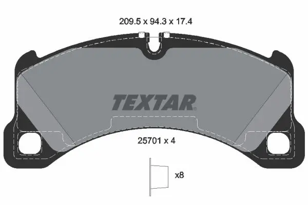 Sada brzdových destiček, kotoučová brzda TEXTAR 2570101
