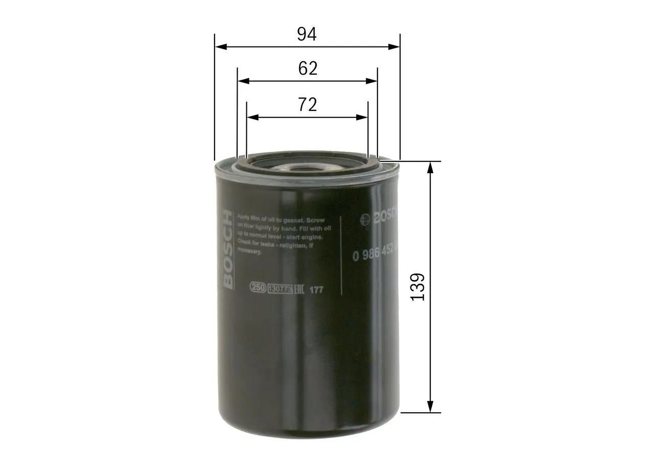BOSCH Olejový filtr 0986452001