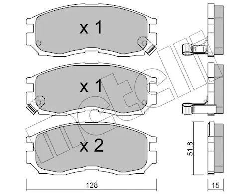 Sada brzdových destiček, kotoučová brzda METELLI 22-0224-0