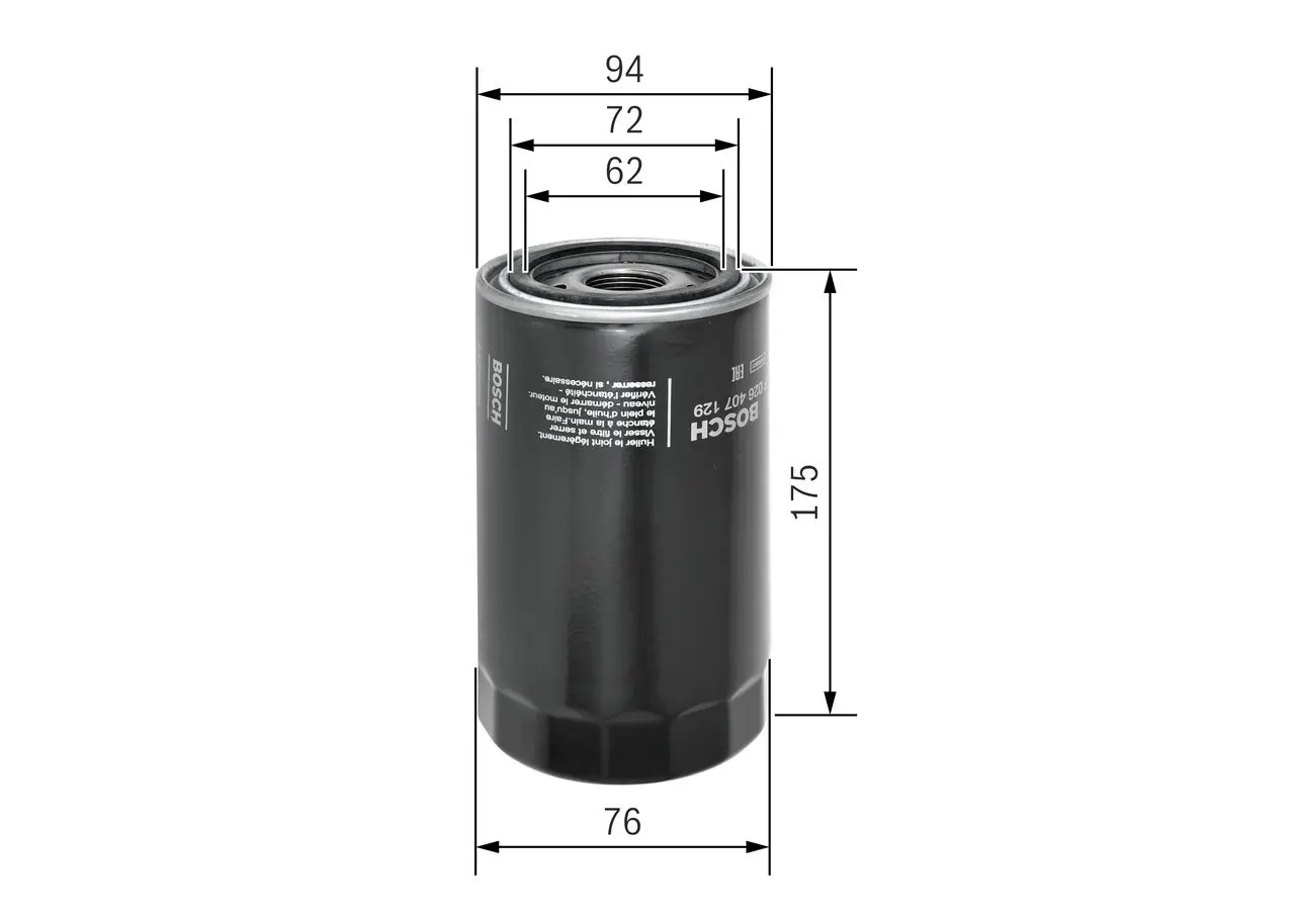 BOSCH Olejový filtr F026407129