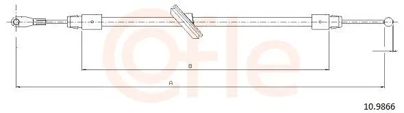 Tažné lanko, parkovací brzda COFLE 10.9866